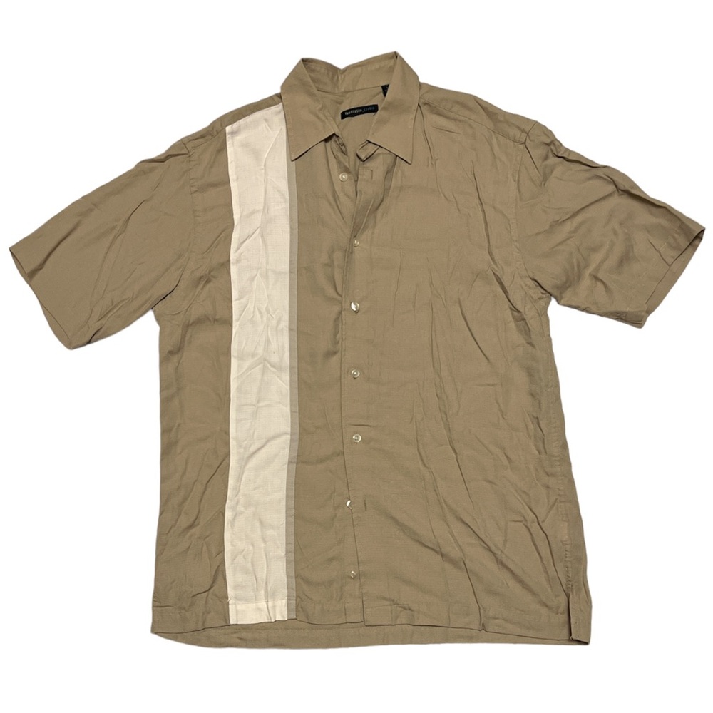 Button-down beige shirt